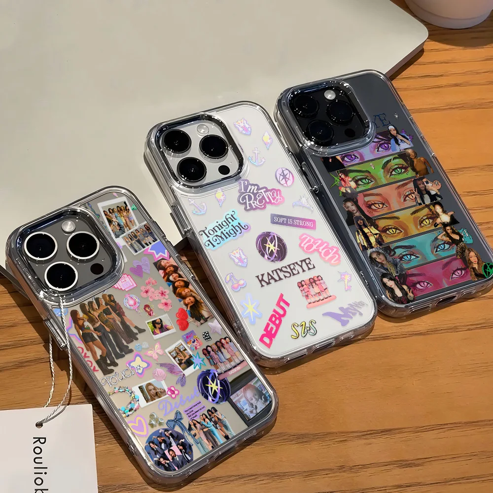 Fashion K-KATSEYEs Transparent Soft Silicone TPU Phone Case