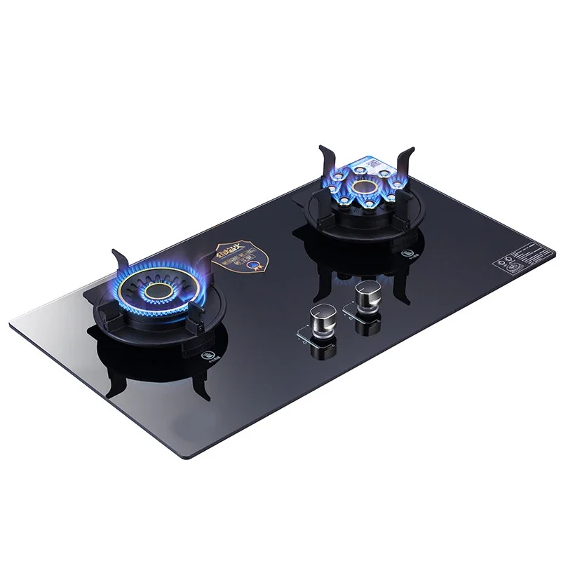 Fierce Fire Burner/Nine-Cavity Mandarin Duck Fierce Fire Stove /Clamshell Gas Stove / Electronic Pulser/Toughened Glass Panel 4