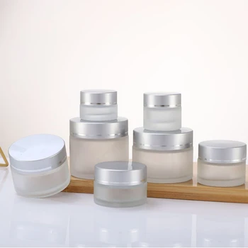 1PCS10/20/30ml Glass Jar Skin Care Eye Cream Jars Lotion Pot Refillable Bottle Makeup Eye Shadow Storage Cosmetic Container