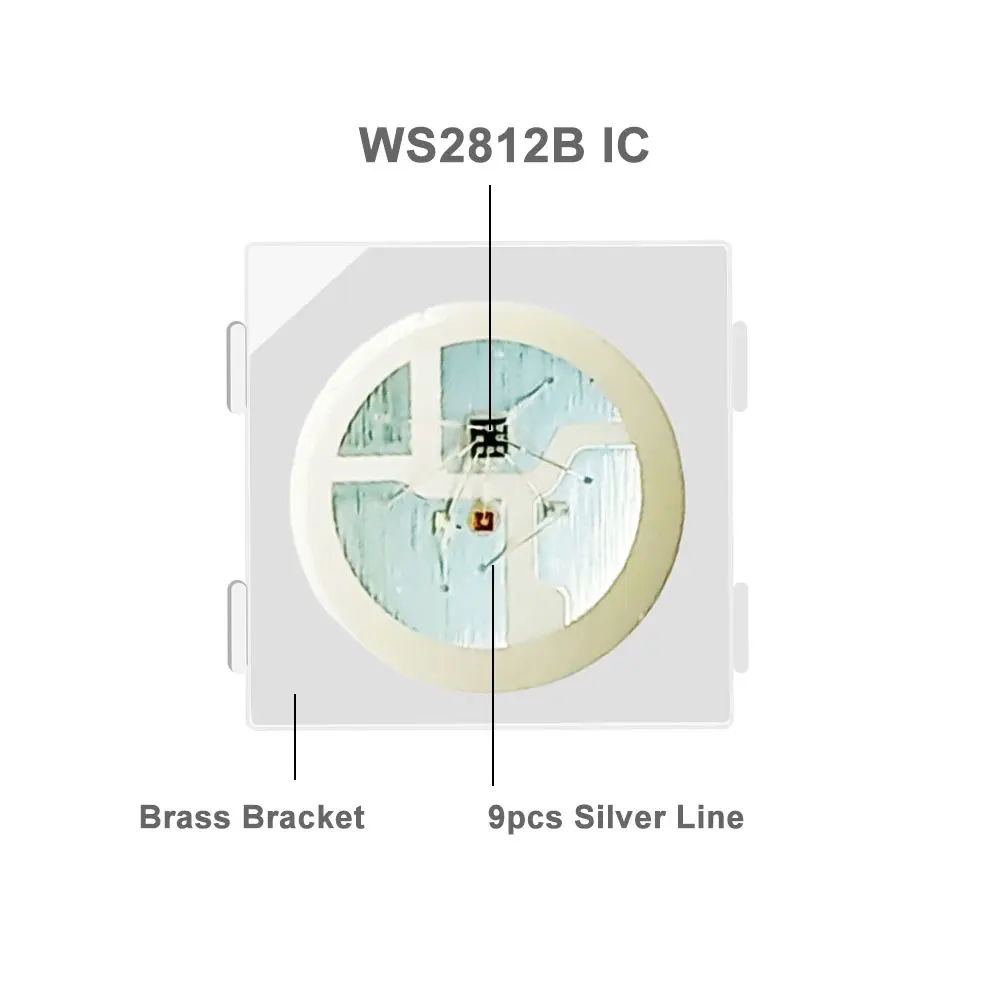 Description Picture 6 of itemDC5V 8X8 16X16 8X32 Led Digital Pixel Panel Screen 5050 RGB LED Ring Light WS2812B Individually Addressable For Home Decoration