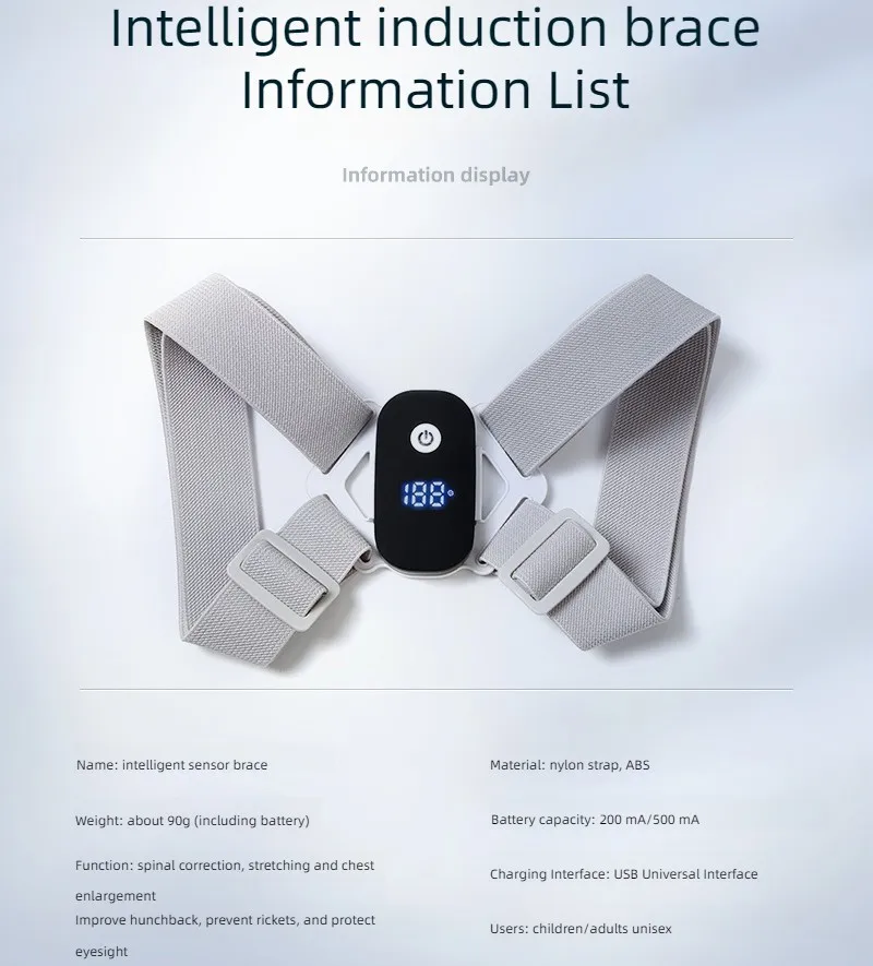Smart Posture Corrector with Sensor Vibration Reminder,Posture Reminder for Teens Kids,Help to Keep Right Posture 4