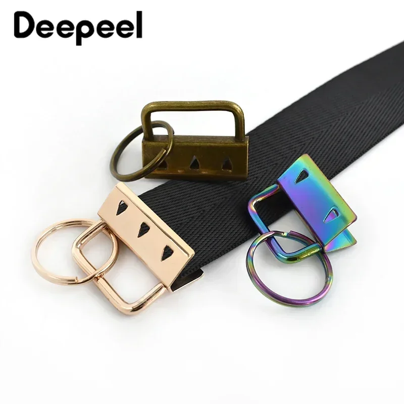 10/20Pcs 20/26/32mm 스트랩 테일 클립 금속 키 체인 분할 링 버클 벨트 가방 웨빙 꼬리 DIY 공예 하드웨어 액세서리