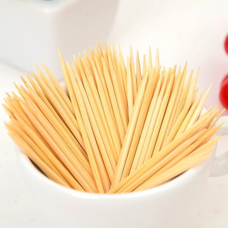 500 ks přírodní bambus párátko sturdy dřevo zubní bambus picks domácí restaurace hotel toothpicks nástroje