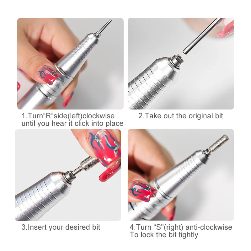35000 RPM Electric Nail Drill Machine Mill Cutter Sets for Manicure Nail Tips Manicure Electric Pedicure File nail drill nail drill set nail drill kit