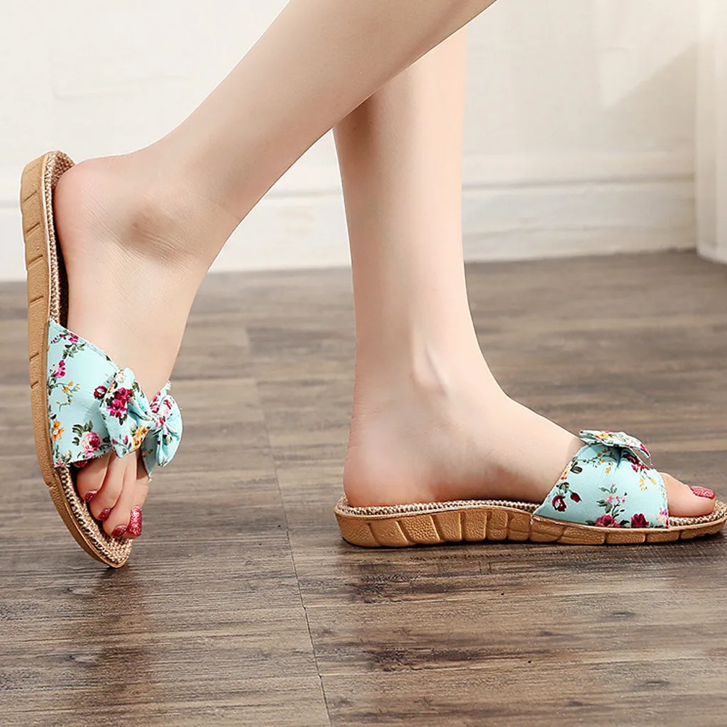 New Summer Ladies Slippers Outdoor Beach Sandals Bohemian Ethnic Style Handmade Espadrilles Platform Slippers Flip Flops Women — view 4