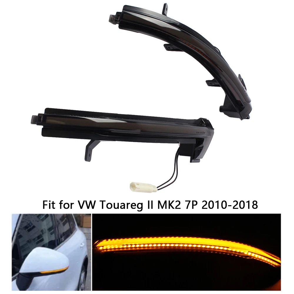 

2Pcs LED Dynamic Turn Signal Light Side Rear View Mirror Lamp For VW Volkswagen Touareg II MK2 7P 2010 2011 2012 2013 2014-2018