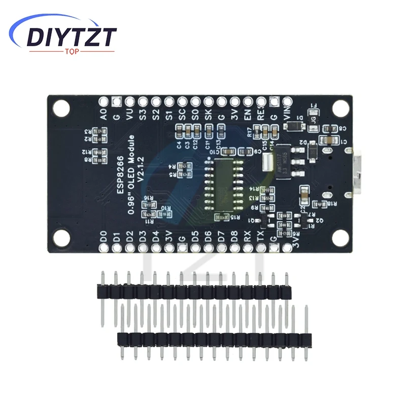 NodeMCU ESP8266 개발 보드(0.96인치 OLED 디스플레이 포함) CH340G ESP-12F WiFi 모듈 Arduino/Micropython용 TYPE-C USB