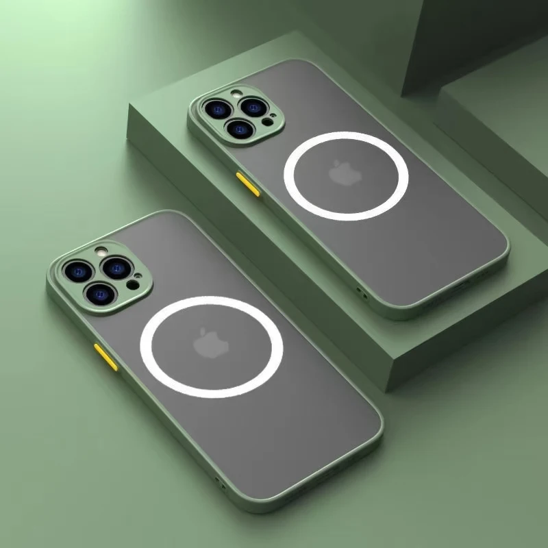 Universal Magnetic Wireless Charging Matte Phone Case Cover