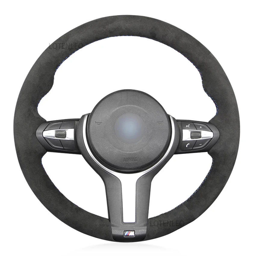 Black Alcantara Car Steering Wheel Cover for BMW (M Sport) 4 Series