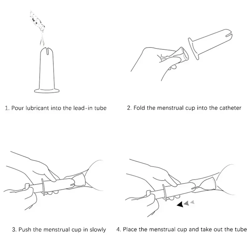 Applicator Tool for Menstrual Cups for Easy Insertion Reusable Period Cup Applicator Eco Friendly Works with Most Menstrual Cups