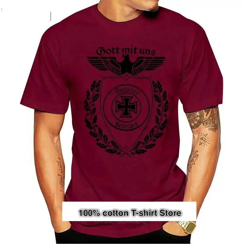 Camisetas de moda para hombres, camisa de Dios de la Cruz de Hierro de Alemania con el Imperio Alemán de los EE. UU. UU., 2021