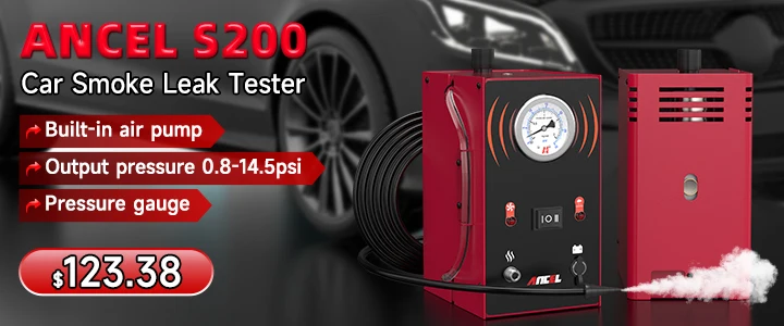 ANCEL S3000 Car Smoke Leak Detector With Air Pump 12V EVAP Diagnostic Tool Vacuum Tester Fuel Pipe Leakage Locator for Motocycle
