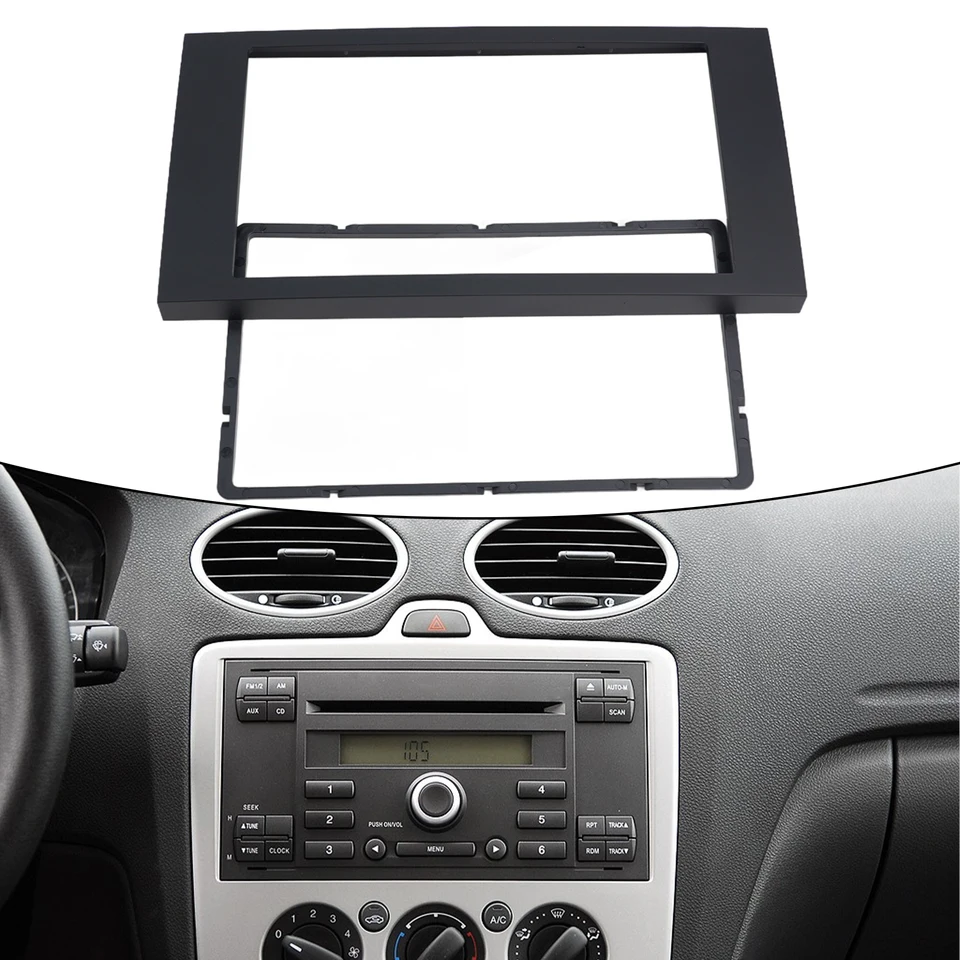 Autoradio Fascia Frame voor Ford Focus C-MAX S-MAX,Autonavigatie Radio Stereo Dash Kit Stereo Fascia Trim Auto-accessoire Vervanging