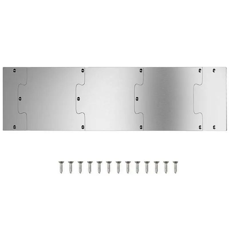 Door Kick Plate Metal Door Protector Plate Stainless Steel Anti-Scratch Kickplate For Living Room Bedroom Garage Warehouse