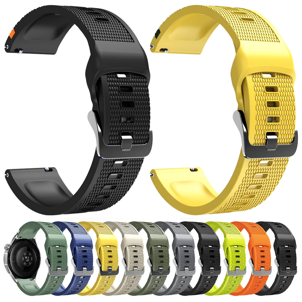 Enhanced Silicone Sports Watch Strap - 22mm, Unisex Bracelet Replacement