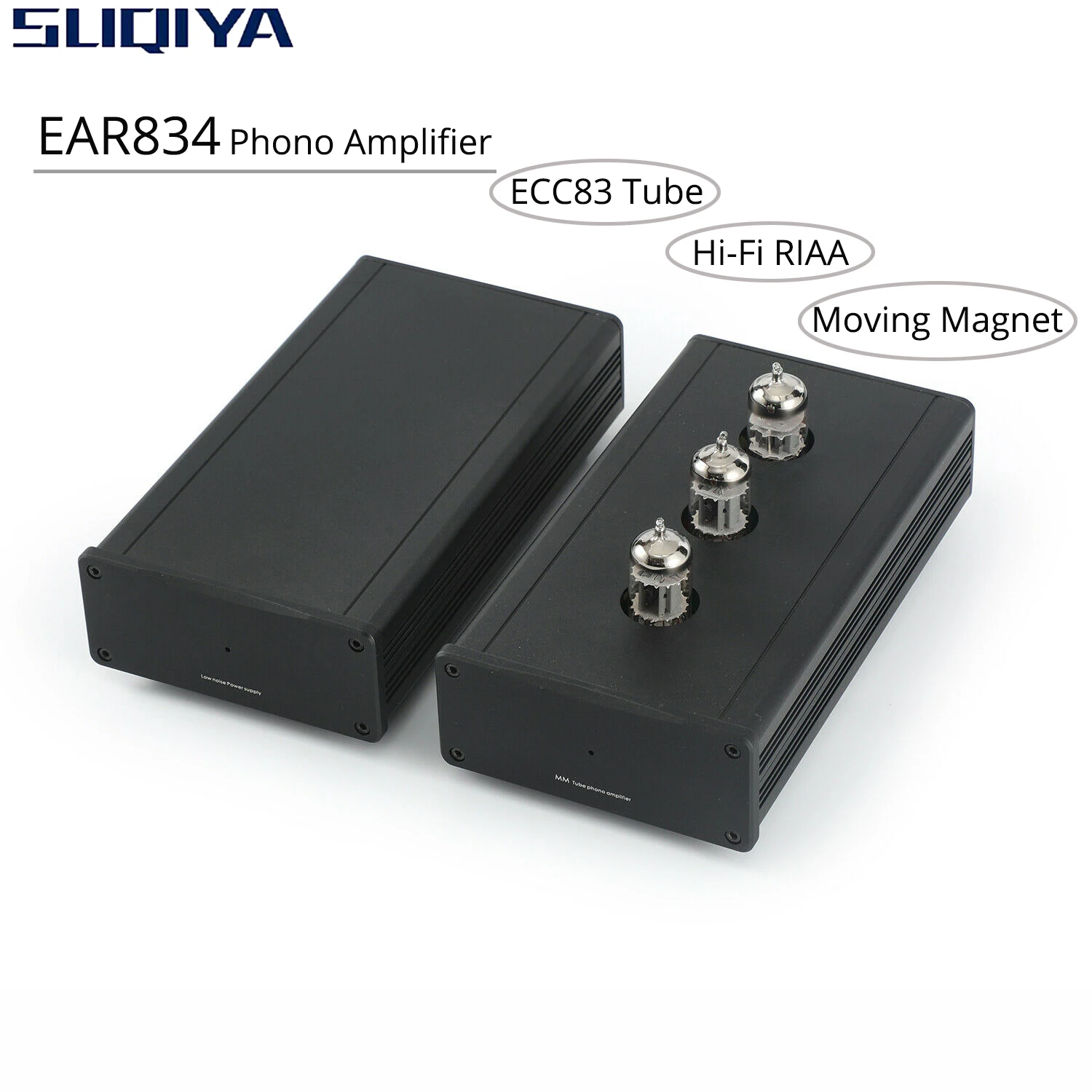 

SUQIYA-EAR834 HIFI RIAA MM (Moving Magnet) Phono Amplifier ECC83 12AX7 Tube Stereo Split Phono Amplifier