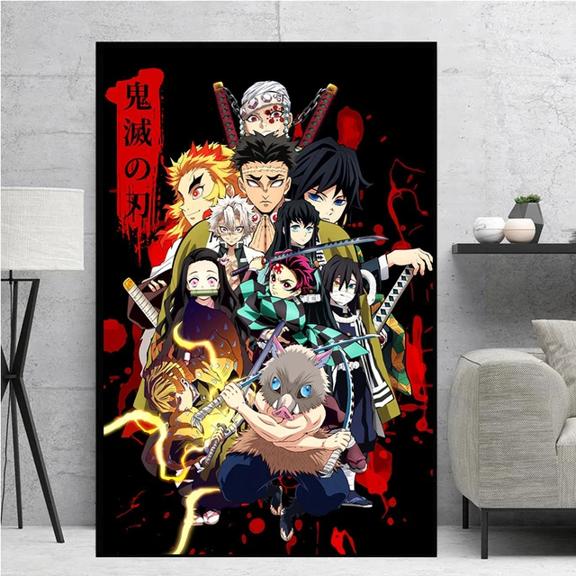 Meu herói academia demônio slayer olho anime personagem poster caçador x  hunter olhos jujutsu kaisen pintura em tela quarto menino decoração da sua  casa - AliExpress