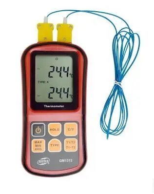 

Thermocouple Thermometer GM1312 Temperature Meter Dual-channel Measure Tool -50~300℃ Temperature Meters