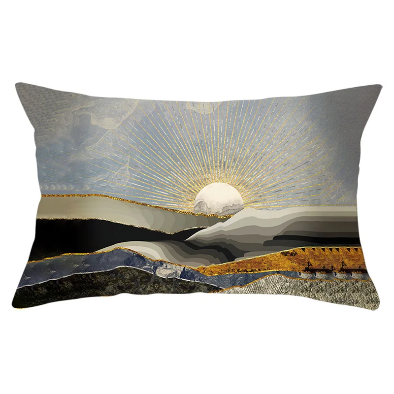 30x50cm Sun Mountain Landscape Pillowcase Decorative Sofa Cushion Case Bed Pillow Cover Home Decor Gift Car Cushion Cover 