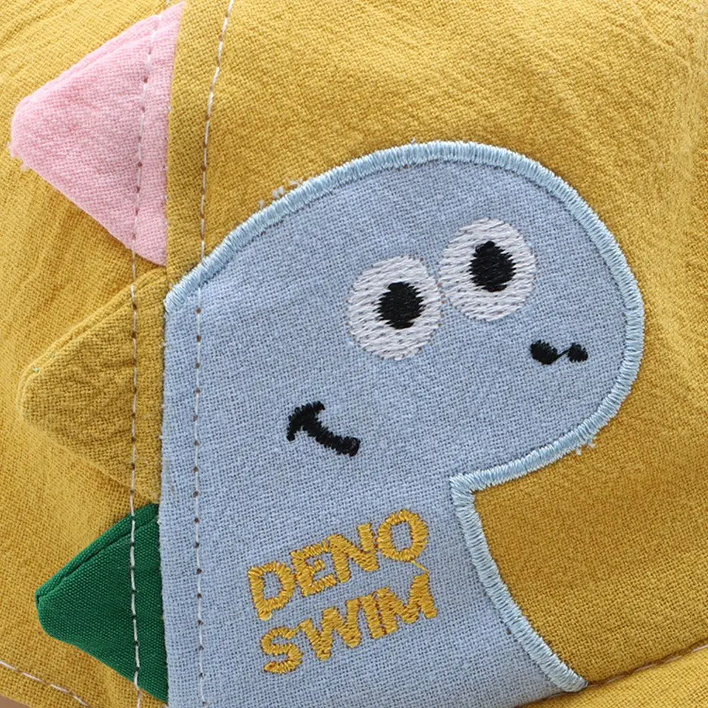 Outdoor Adjustable Fisherman Hat Mesh Spring Summer Sun Hats Cartoon Dinosaur  Baseball Cap