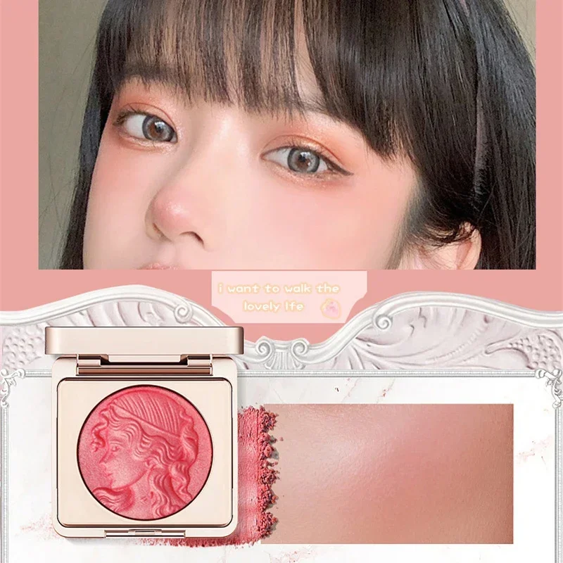 MackAndy 2 Colors Blush Palette Face Blush Mineral Pigment Cream Shining