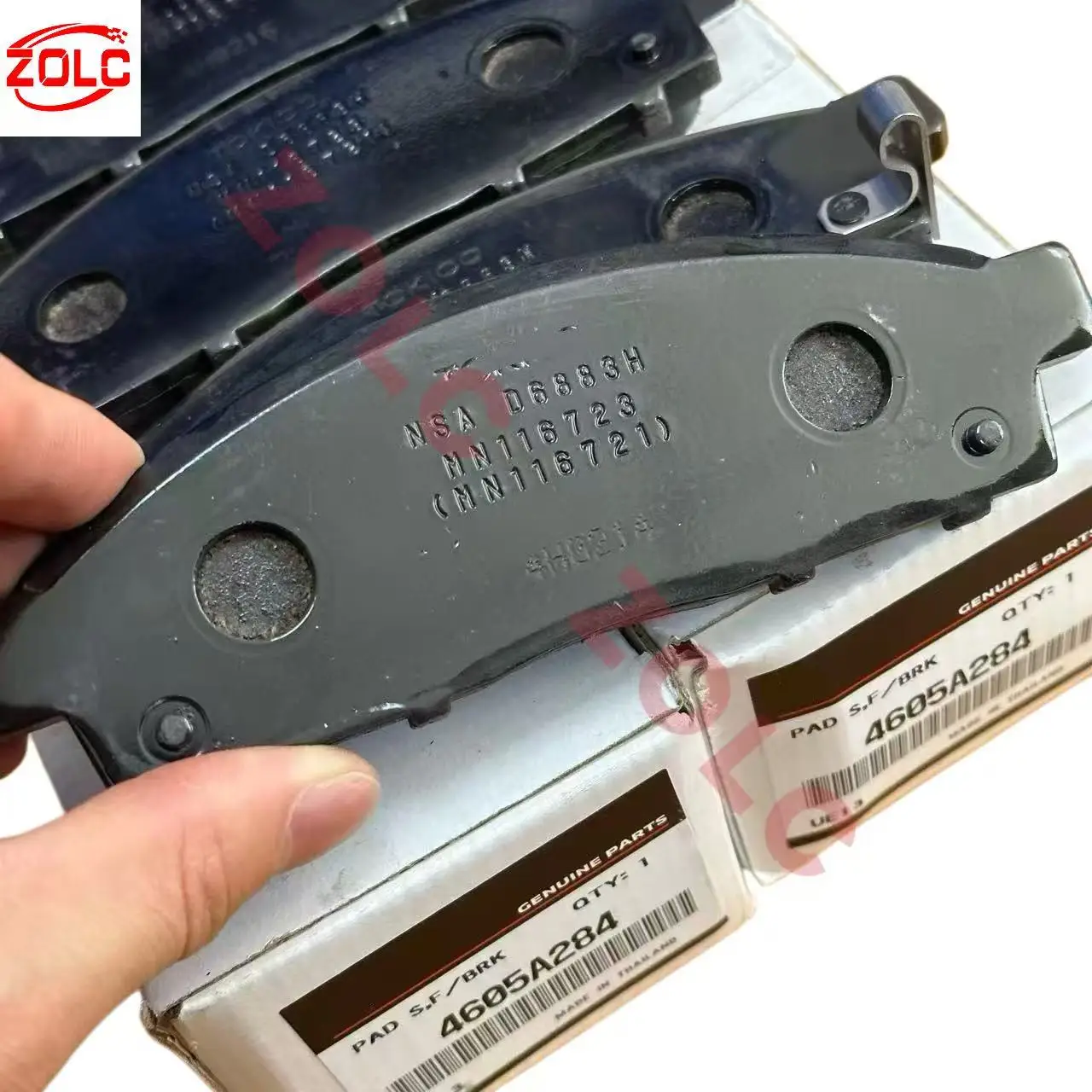  프론트 브레이크 패드 싱글 피스톤 4605A284 파제로 몬테로 스포츠 2 L200 트리톤 스트라다 용