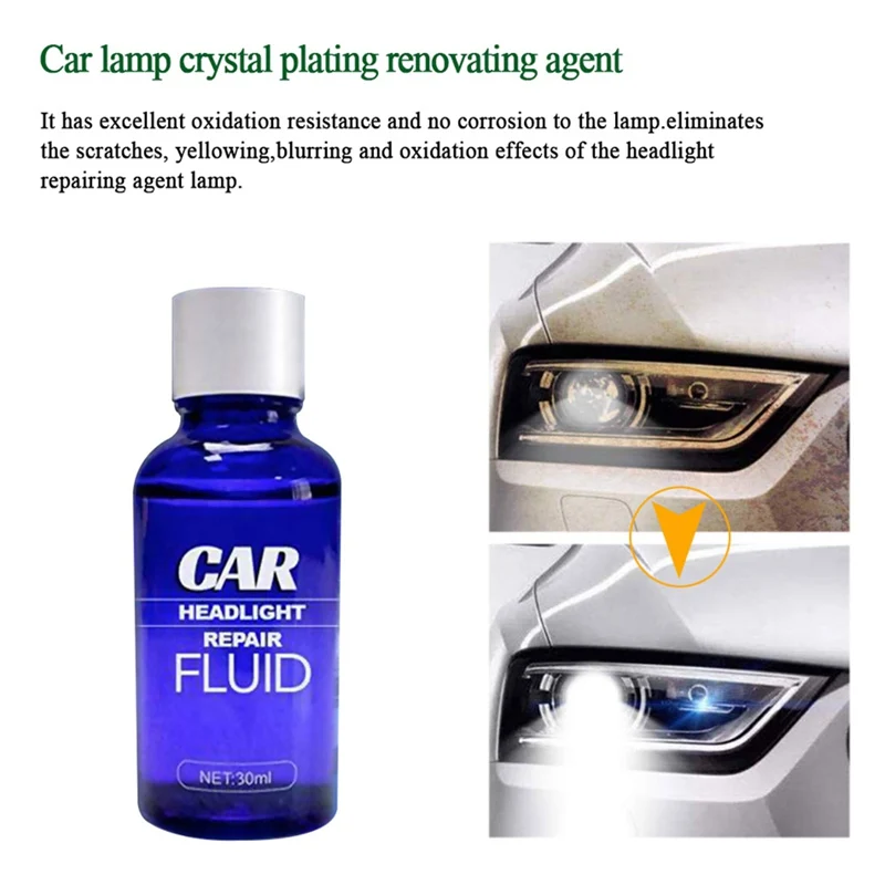 

For 30ml Car Headlight Cleaning Polishing Repair Liquid Scratch Remover Agent Retreading Spray Auto Head Light Anti-scratch Tool