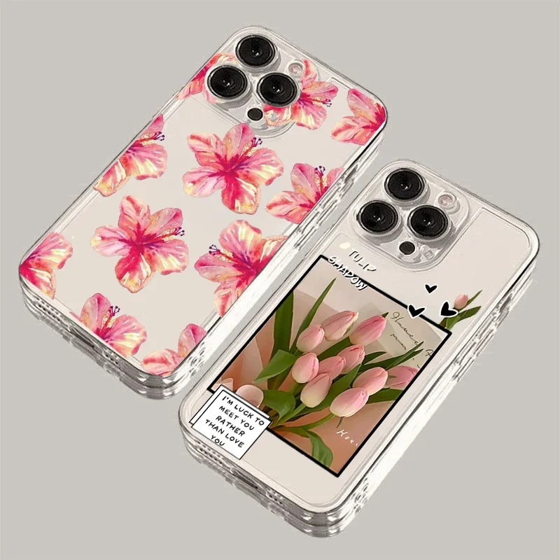 Vintage Flower Lily Hibiscus Soft Phone Case Cover