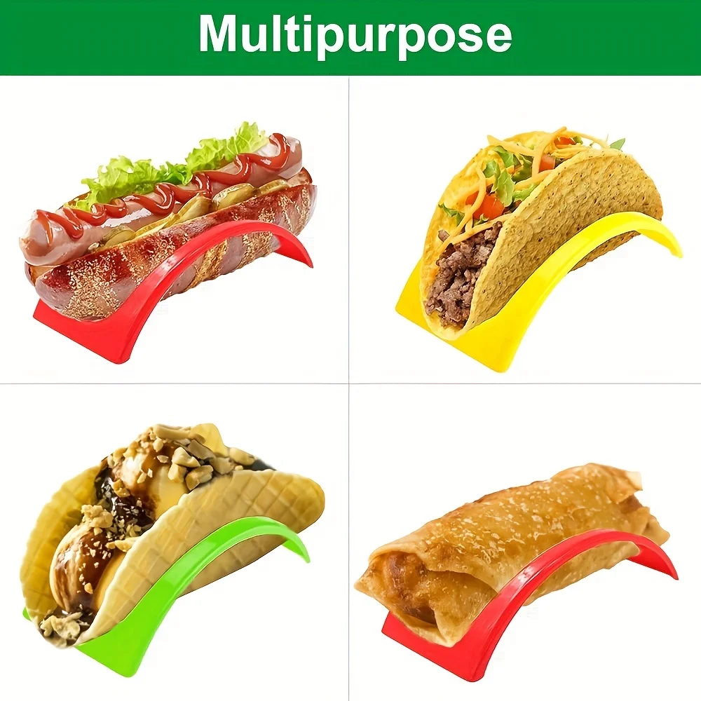 Taco Holder Reusable Taco Holder Washable Colorful Rack Tortilla Pancake Rack 3/6/12/18pcs