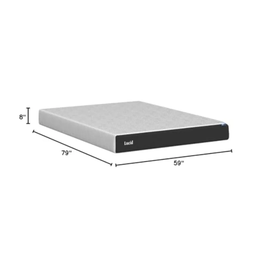 8 Inch Queen Mattress with Plush Gel Memory Foam and Bamboo Charcoal Infusion for Superior Cooling and Hypoallergenic Comfort I