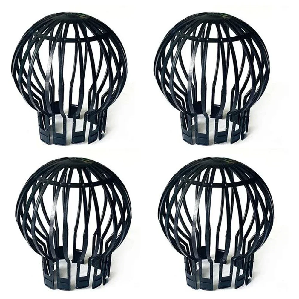 Downpipe Protection Leaves Sieve 4pcs Rain Pipe Plastic Gutter Components Hardware