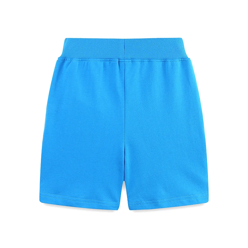 Summer Boys Shorts Blue Cartoon Fish Beach Pant Kids Clothes Baby Boys Sporty Shorts Knit Cotton Comfort