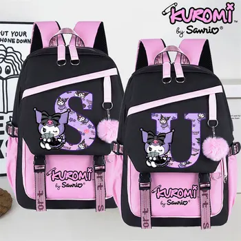Zaino Sanrio Kuromi di grande capacità per studenti Cartoon Letter AZ Zaino stampato Borsa portaoggetti per cancelleria per libri di moda Regalo 1