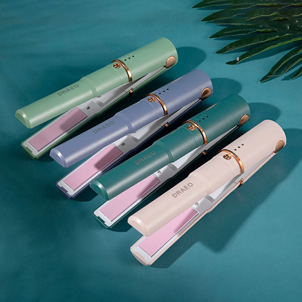 Wireless Portable Cordless Curling Iron Hair Curler USB Straightener Temperature Adjustable Mini Splint Styling Tool