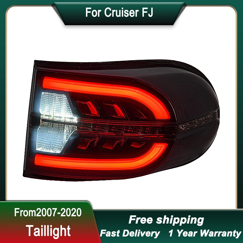 

Автомобильные задние фонари для Toyoto FJ Cruiser 2007-2020, задний тормозной сигнал заднего хода, динамический сигнал поворота, задний фонарь в сборе