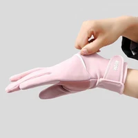 Winter Women's Thermal Gloves Touchscreen Compatible Fleece Lined Full Finger Waterproof Hand Warmer Mitten for Bike Cycling - Image 2