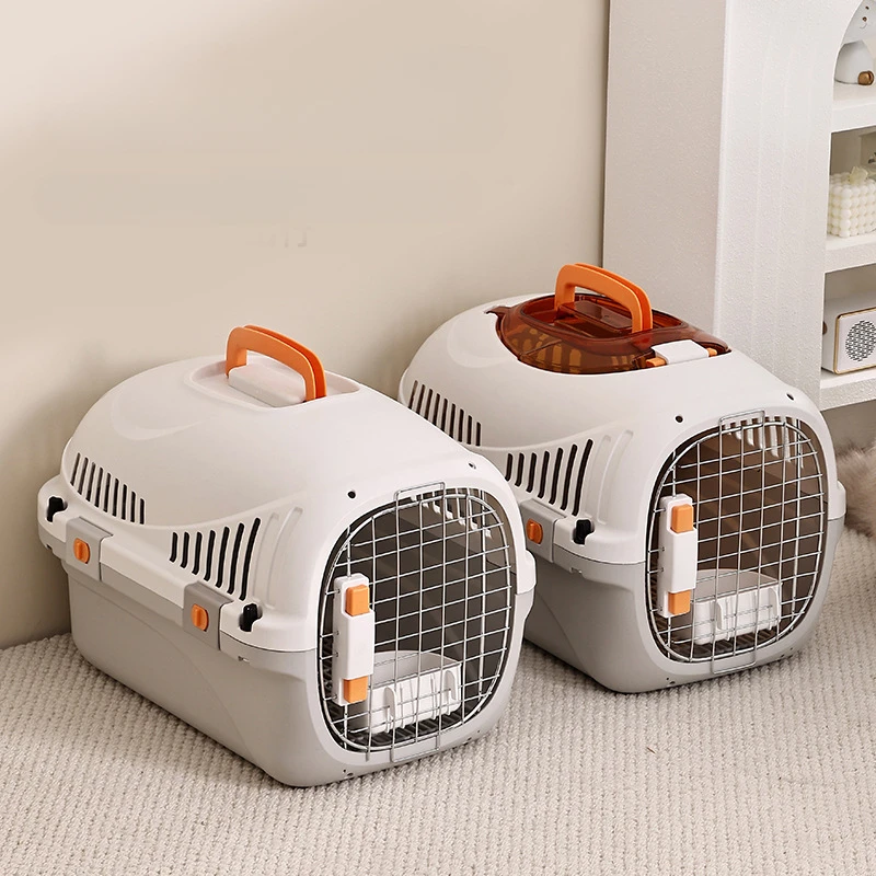 WOYYHO Pet Crates Portable Pet Box Car Cat Kennel Air Box Cat Air Iron Mesh Dog Traveling Suitcase