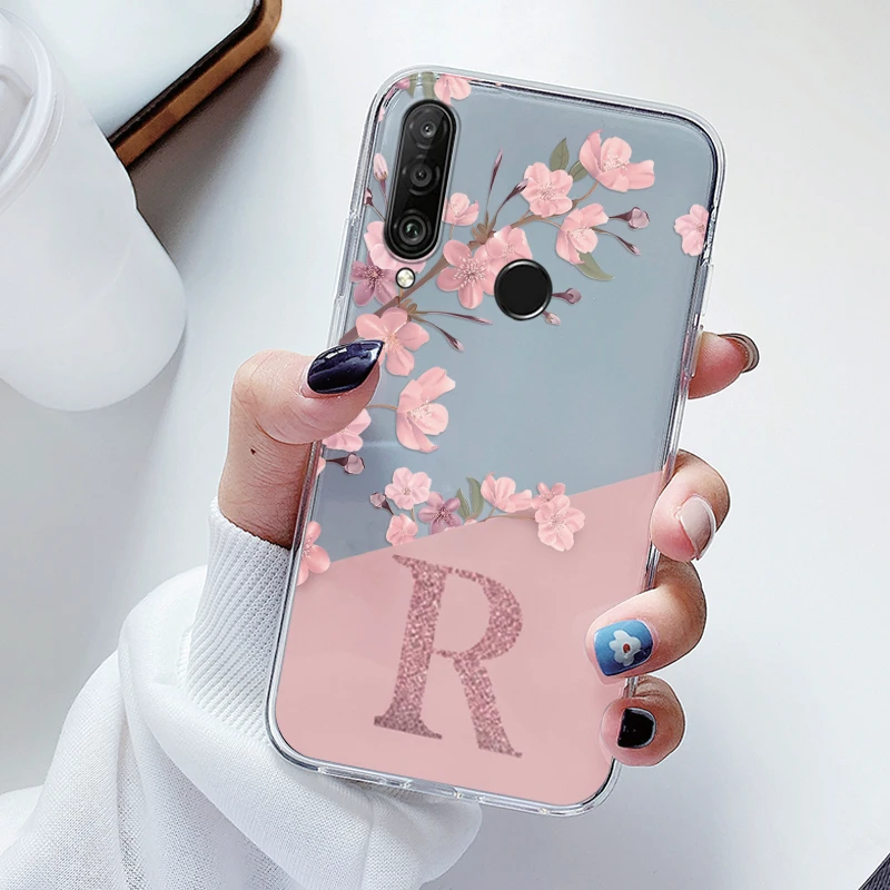 Soft Slim Luxury A-Z Letter Transparent Bumper Back Cover Case