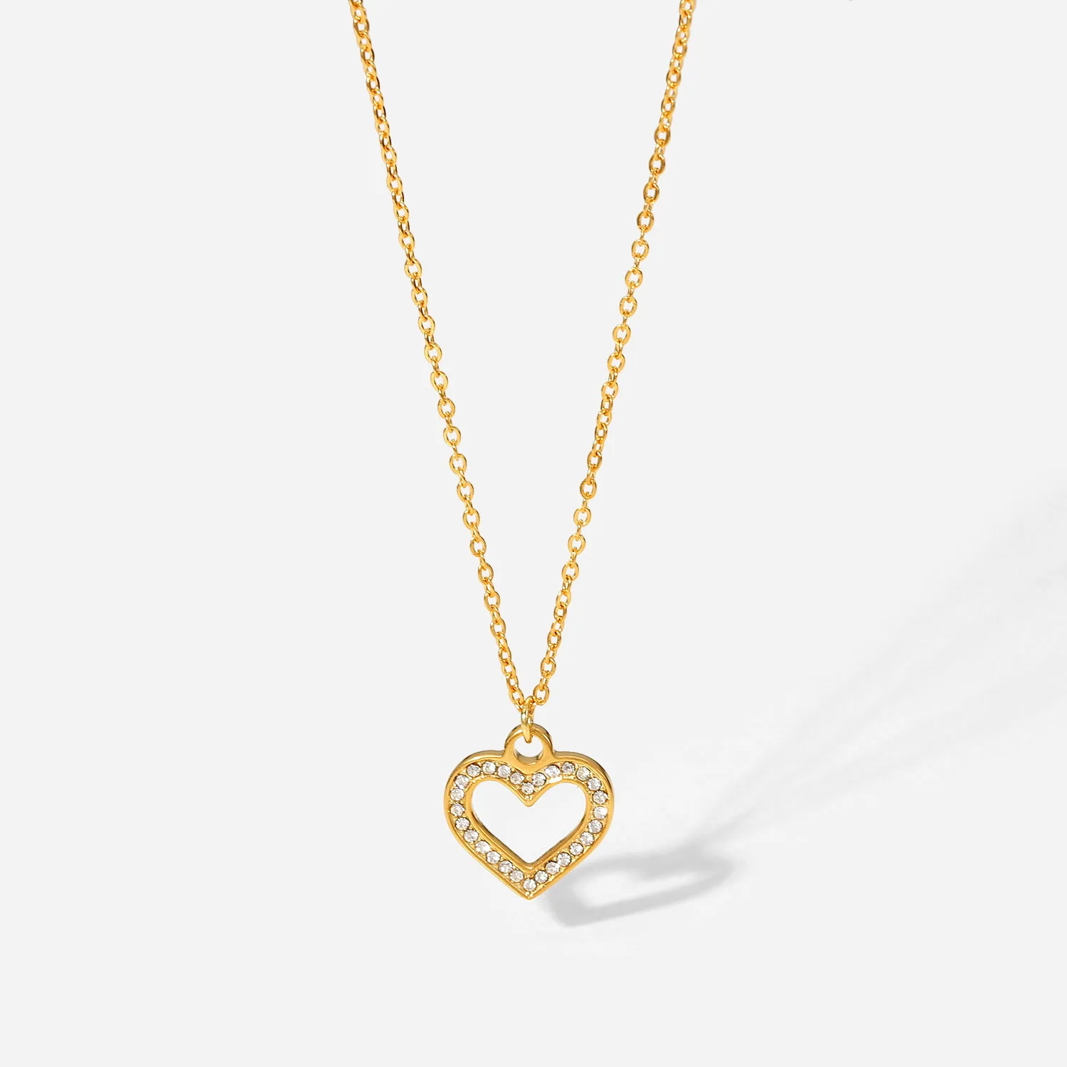 14K Gold Filled Heart Pendant Necklace - Cubic Zirconia, Hypoallergenic, Tarnish Free | Le Senso - Foto 11