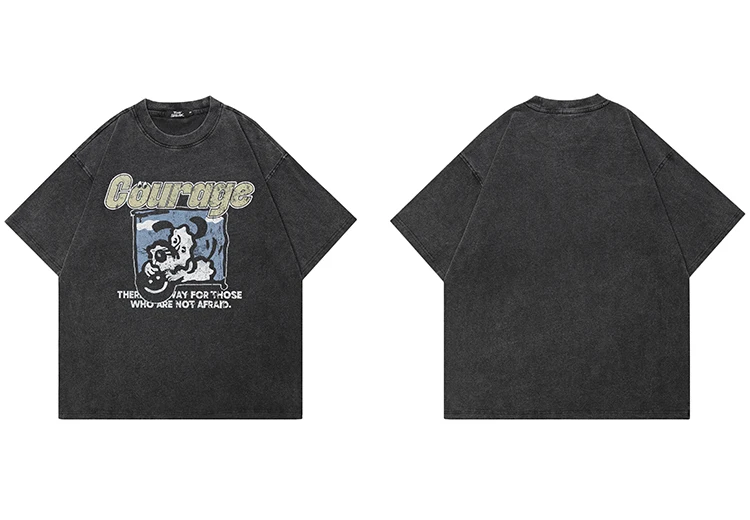 Vintage Distressed Courage Dog Graphic T-Shirt S45ad12679c7b4da7aa5fb98b0cef09f3K