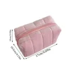 Cute Plush Makeup Bag for Women Portable Travel Small Cosmetic Bags Solid Color Zipper Toiletry Bag Washing Pouch Storage Bags 6