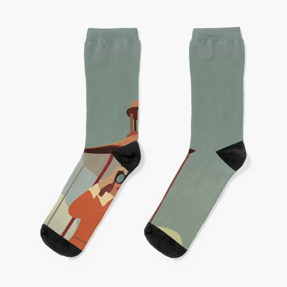 

Moonrise Kingdom Minimalist Movie Poster Socks sports and leisure floor happy Children's Socks Men's Women's