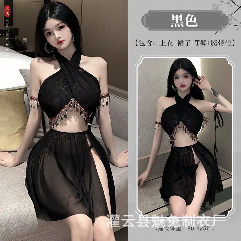 Sexy Role-playing Underwear Women's Flirty Seductive Hot Polyester Fabric Polyethylene Fiber Bagged Packaging Available Now