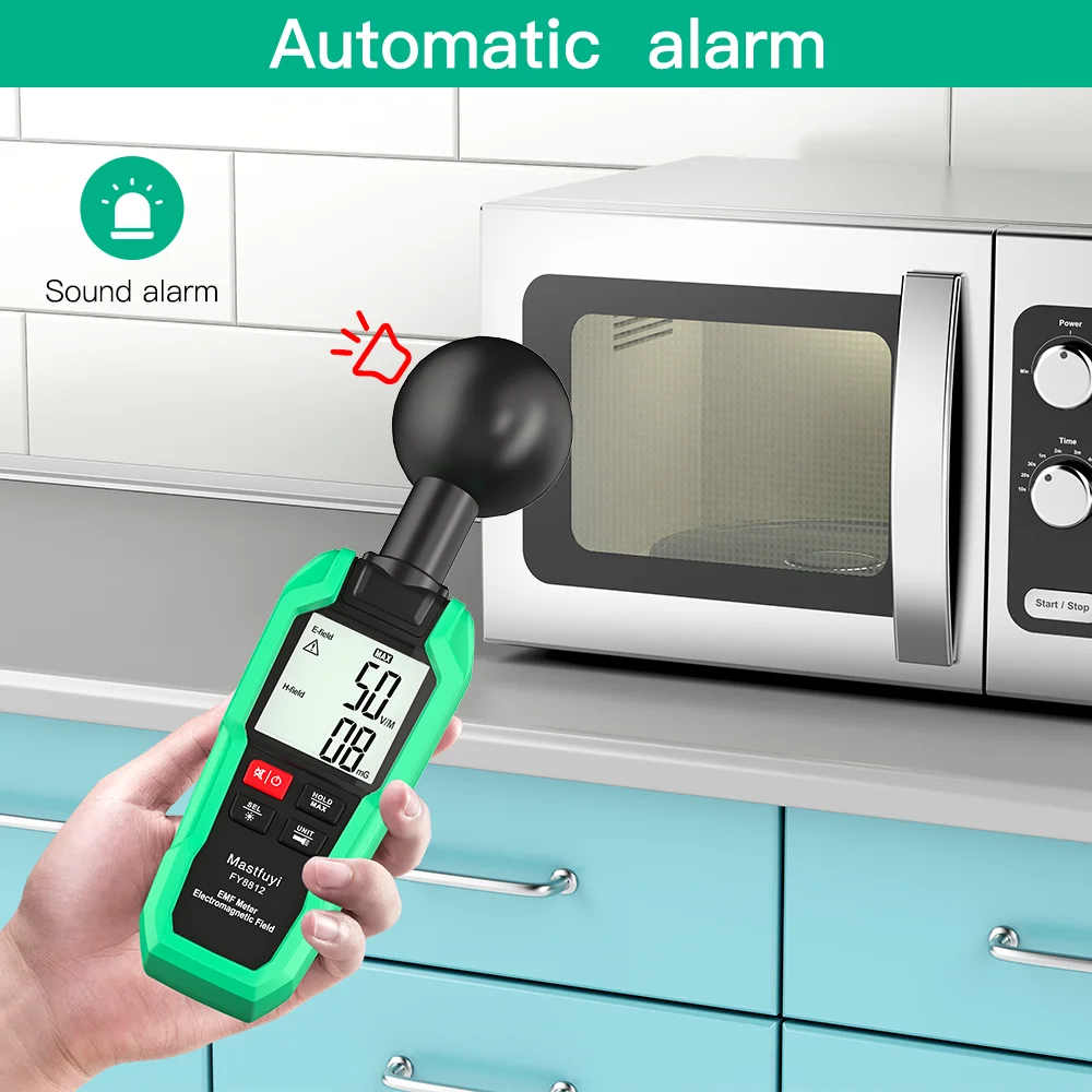 MASTFUYI EMF Meter Professional Electromagnetic Radiation Dosimeter Environmental Tester Series Geiger Counter Temperature Test,radiation detector,emf meter tester,geiger counter