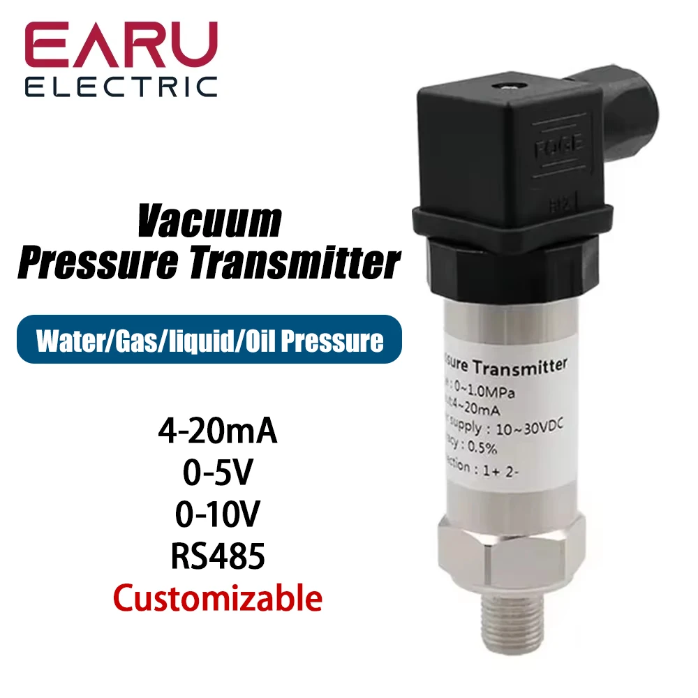 RS485 4-20mA 0-5V 0-10V Output-1-400Bar G1/4 Vacuum Pressure Transmitter Transducer Sensor Controller 0.5% FS High Precision pressure sensor