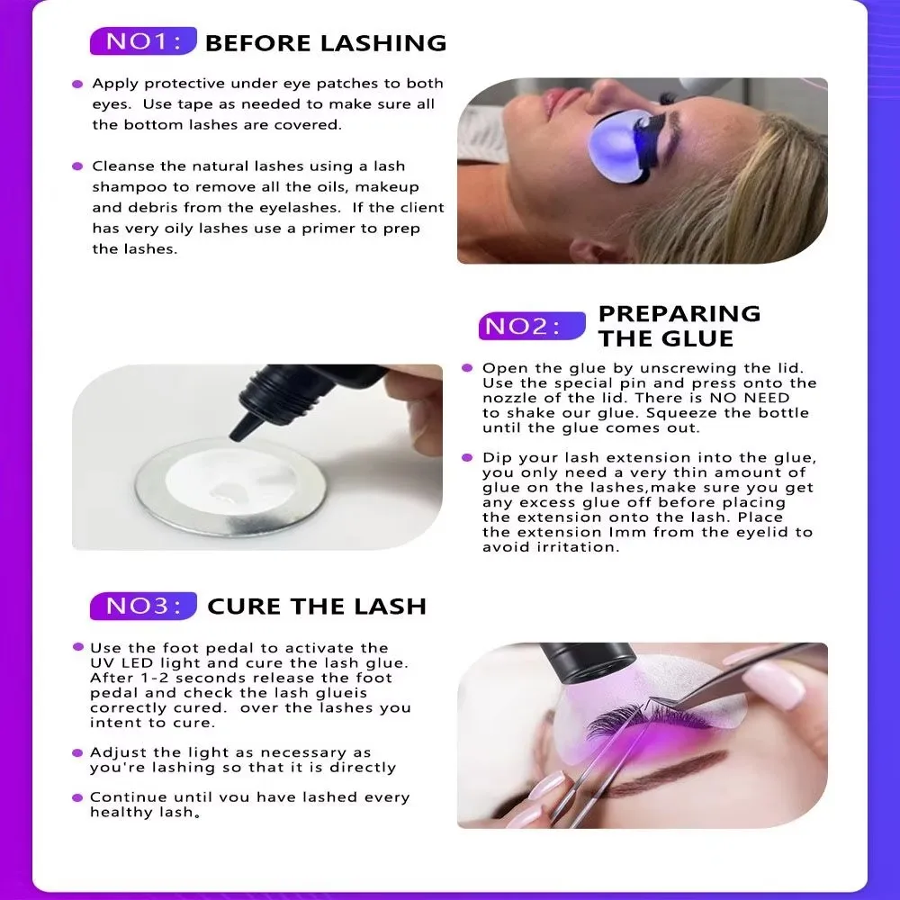 USB UV Colloidal Curing Lamp Focus adjustment Manicure Nail Dryer Curing Lamp Eyelashes and Eyebrows Grafting Glue