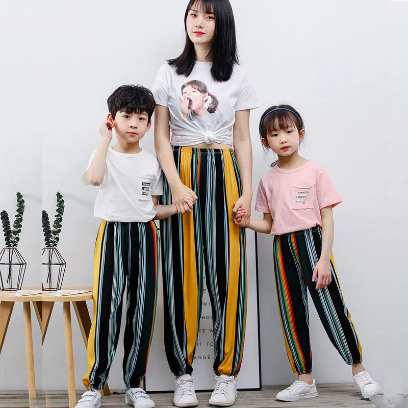 Kids Pants Summer Thin Mosquito Children Printed Bloomers Beach Pants