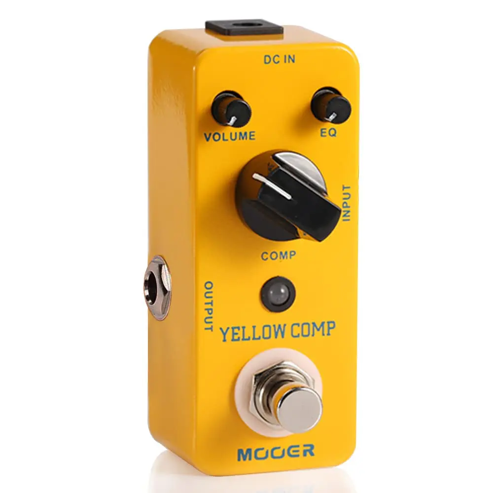 

Mooer желтый Comp эффектор электрическая гитара Педаль Музыкальные инструменты оптический фотоэлектрический компрессор