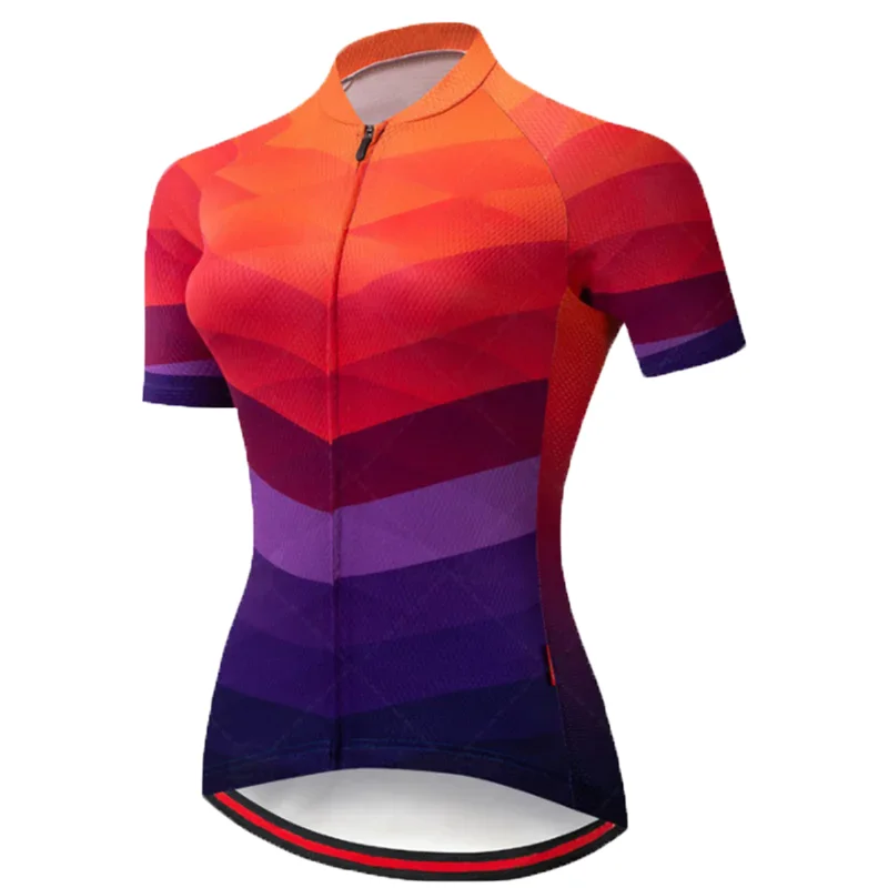 Short Sleeve Jersey Set Women MTB Pattern Breathable Road Bike Clothes Cycling Clothing Summer Cycling Kit Vintage 4