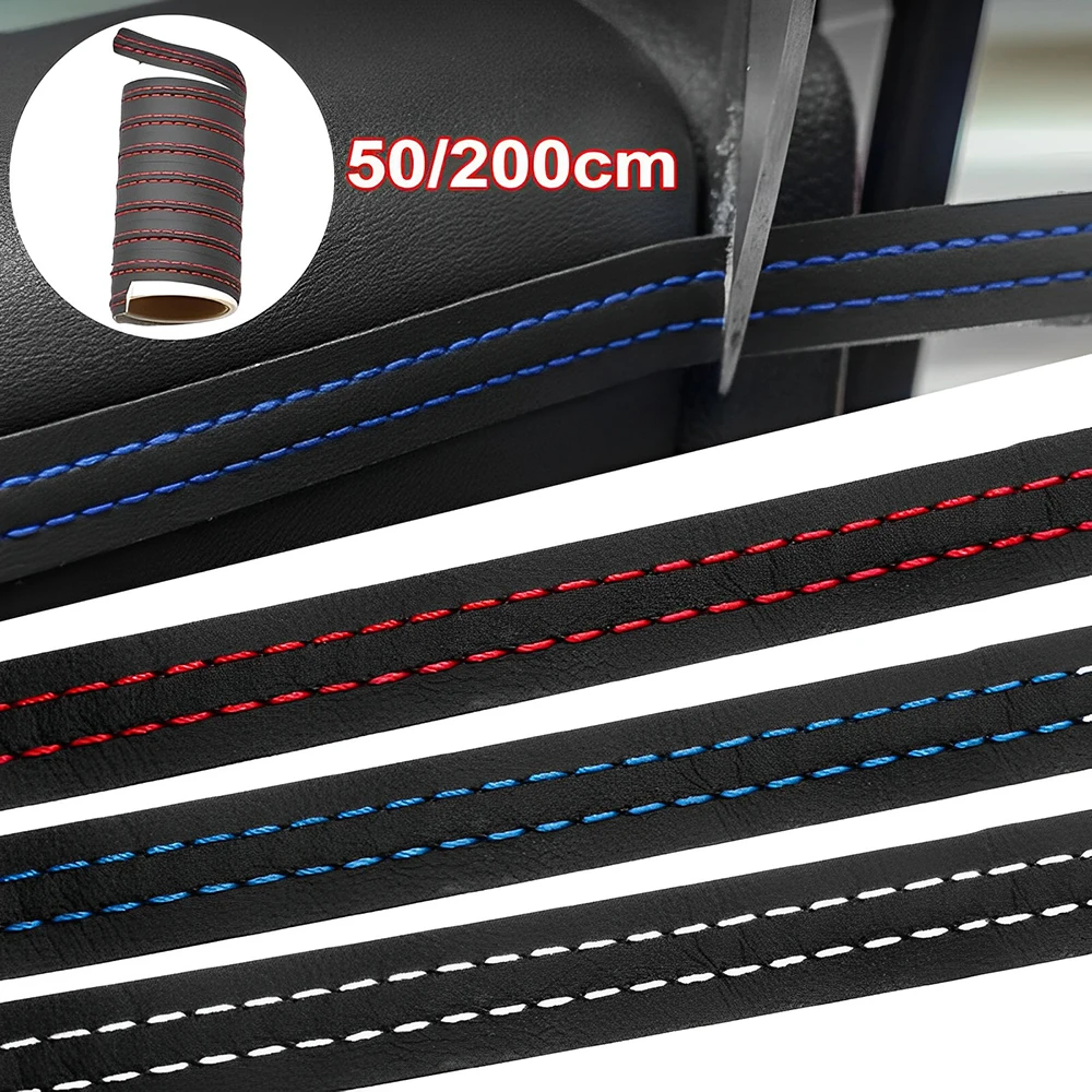 

50/200CM Car Self-adhesive Decoration Line DIY Moulding Trim Dashboard Braid Strips Cars Styling Decal Car Interior Accessories